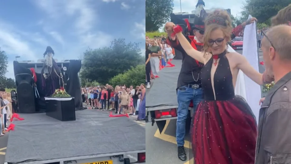 Adolescente chega a baile de formatura dentro de caixão para denunciar bullying e viraliza nas redes; veja vídeo