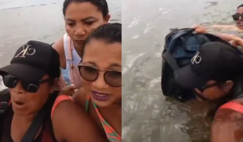 Vídeo mostra momento em que família naufraga no Rio Amazonas e viraliza nas redes; assista