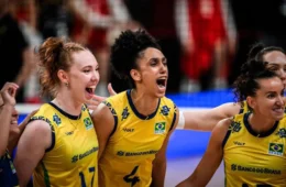 Seleção feminina brasileira supera França por 3 sets a 2 na Liga das Nações de Vôlei