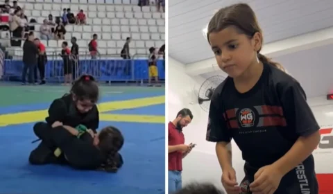 Atleta de 6 anos coleciona vitórias e é uma das promessas das lutas no Amazonas: ‘Ela é uma estrela’