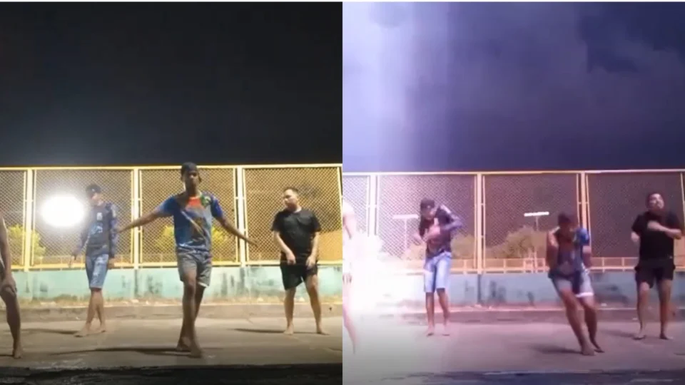 Raio assusta jovens durante ensaio em quadra de Manaus; veja vídeo