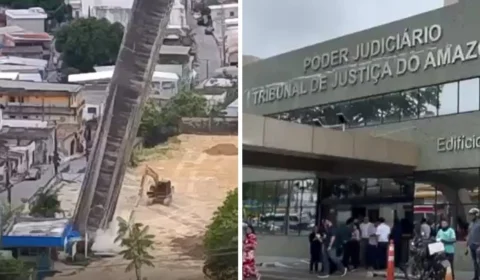Prédio do TJAM é evacuado as pressas após tremor causado por obra em Manaus; veja vídeo