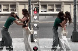 Filha de Sandra Annenberg assume namoro com atriz postando vídeo de beijão na rua