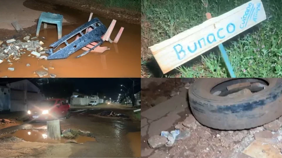 Moradores reclamam de buracos na Rua Alameda Onze Horas em Boa Vista