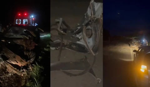 Motorista de carreta atinge carro na BR-432 e deixa feridos próximo ao município de Cantá