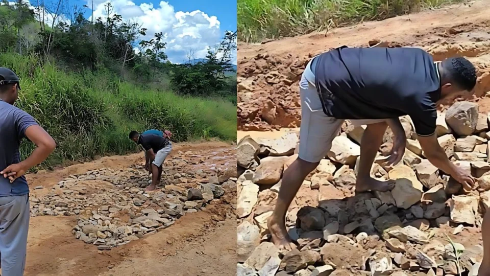 Moradores da comunidade Taboca restauram estrada intrafegável e denunciam abandono