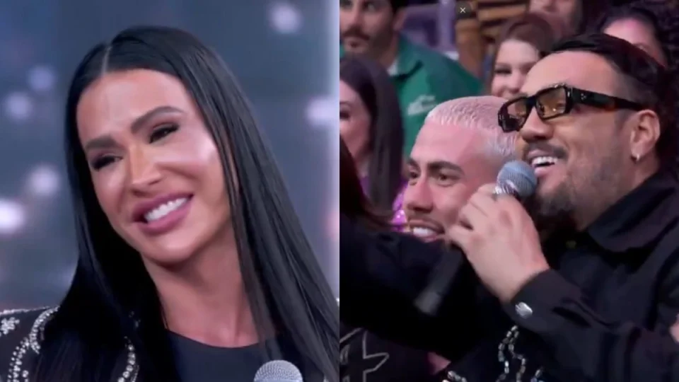 Namorada de Belo posta ‘indireta’ após cantor ‘flertar’ com Gracyanne ao vivo