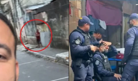 VÍDEO: homem que fraturou crânio de guarda em conflito com ambulantes no Centro de Manaus é flagrado no local após soltura