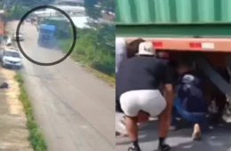 VÍDEO: Carreta desgovernada invade casa em Manaus e pessoa com deficiência passa por difícil resgate