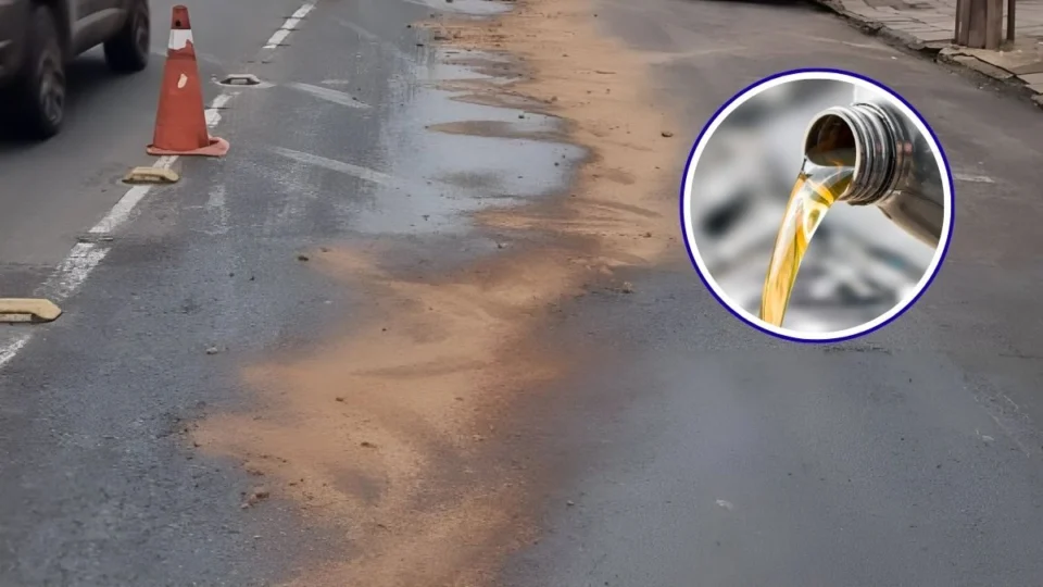 Vazamento de diesel causa acidentes na Avenida Ataíde Teive