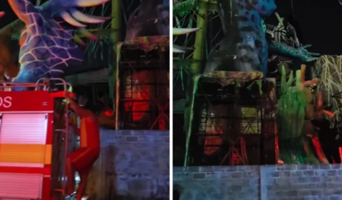 VÍDEO: galpão do Boi Caprichoso sofre princípio de incêndio em Parintins