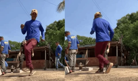 ‘Quando o salário cai na conta’: vídeo de jovem dançando em canteiro de obras no Acre viraliza na redes