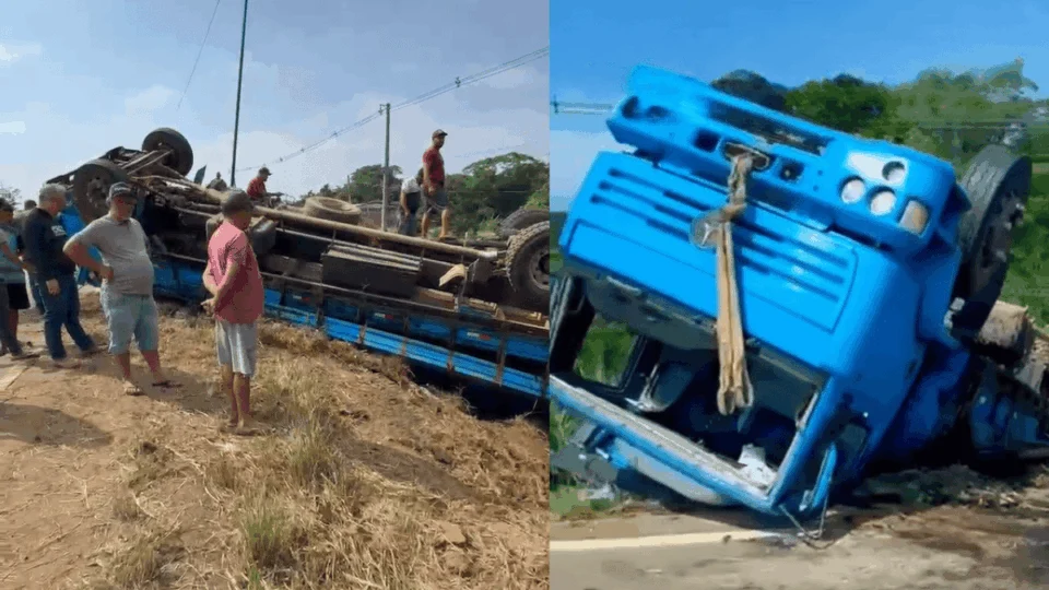 Caminhão boiadeiro tomba na BR-364 e deixa animais mortos em Rio Branco