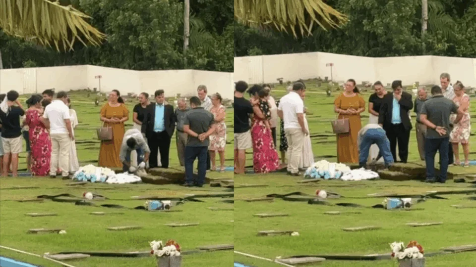 Sob forte comoção, bebê que havia ‘voltado a viver’ é sepultado no Acre