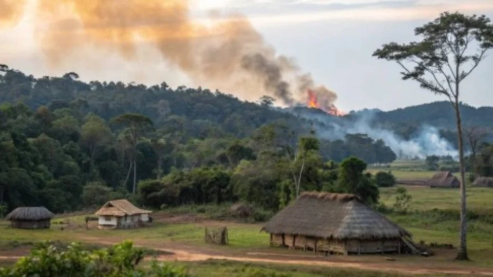 VÍDEO: Incêndio atinge casa tradicional de povo Enawenê-nawê e deixa mulher ferida em Rondônia
