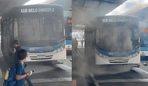 Princípio de fumaça em ônibus causa pânico no Terminal Urbano de Rio Branco