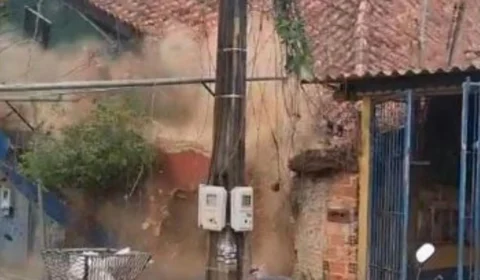 VÍDEO: Desabamento de casa mobiliza Corpo de Bombeiros e Defesa Civil em Porto Velho