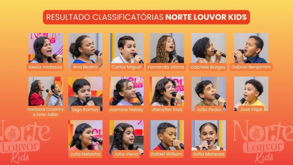 Norte Louvor Kids 2025 tem lista de classificados divulgada