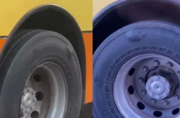 VÍDEO: passageiros reclamam de pneu de transporte público em péssimo estado
