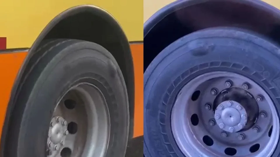 VÍDEO: passageiros reclamam de pneu de transporte público em péssimo estado