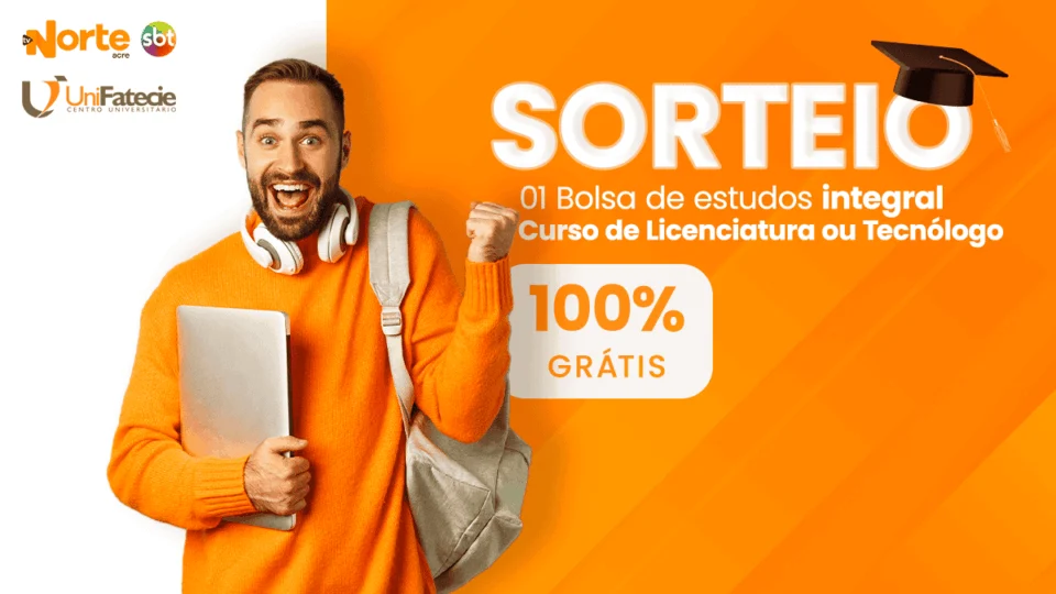 TV Norte e UniFatecie Acre lançam sorteio de bolsa para curso superior; participe e transforme seu futuro