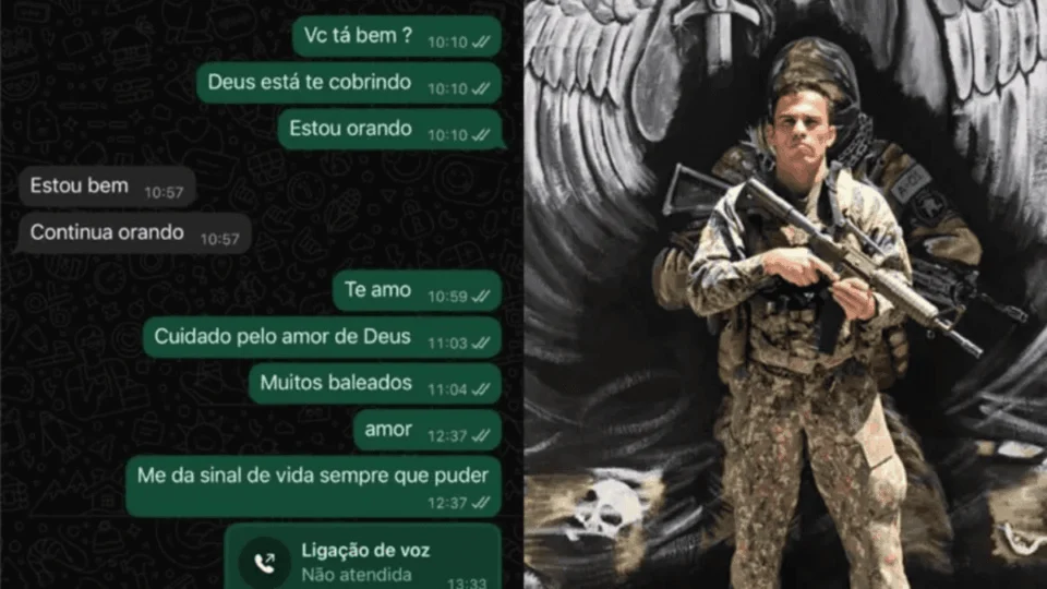 ‘Continua orando’: última mensagem do sargento no Rio de Janeiro à esposa emociona web
