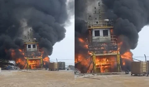 VÍDEO: homem tem quase 100% do corpo queimado após incêndio em balsa no Amazonas