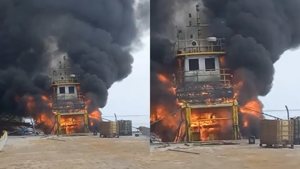VÍDEO: homem tem quase 100% do corpo queimado após incêndio em balsa no Amazonas
