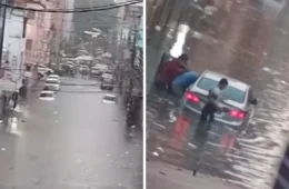 VÍDEO: Temporal em Manaus deixa ruas do Centro alagadas e carros ilhados