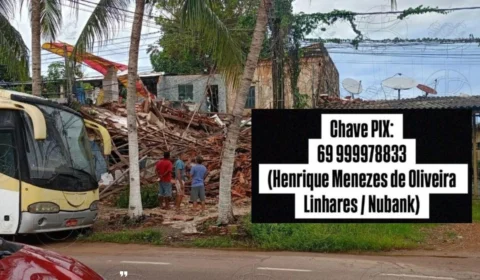Família pede ajuda após desabamento de casa no Centro de Porto Velho