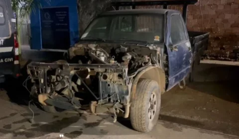 VÍDEO: Dono de ferro-velho é detido por receptação de caminhonete furtada na capital