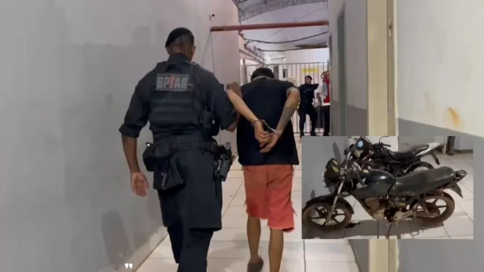 VÍDEO: Venezuelano é preso com moto roubada após perseguição em Porto Velho
