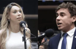 Erika Hilton envia notícia-crime ao STF contra Nikolas Ferreira por uso de celular em visita a Bolsonaro