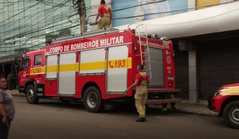 VÍDEO: Incêndio em depósito causa evacuação de hotel no Centro de Porto Velho
