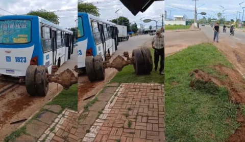 VÍDEO: ônibus perde eixo traseiro e assusta passageiros em Rio Branco