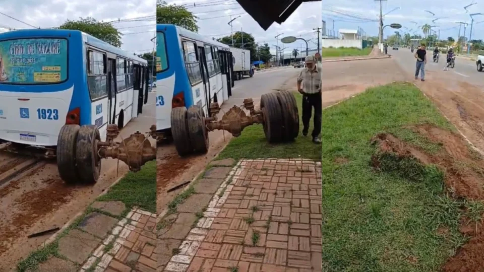 VÍDEO: ônibus perde eixo traseiro e assusta passageiros em Rio Branco