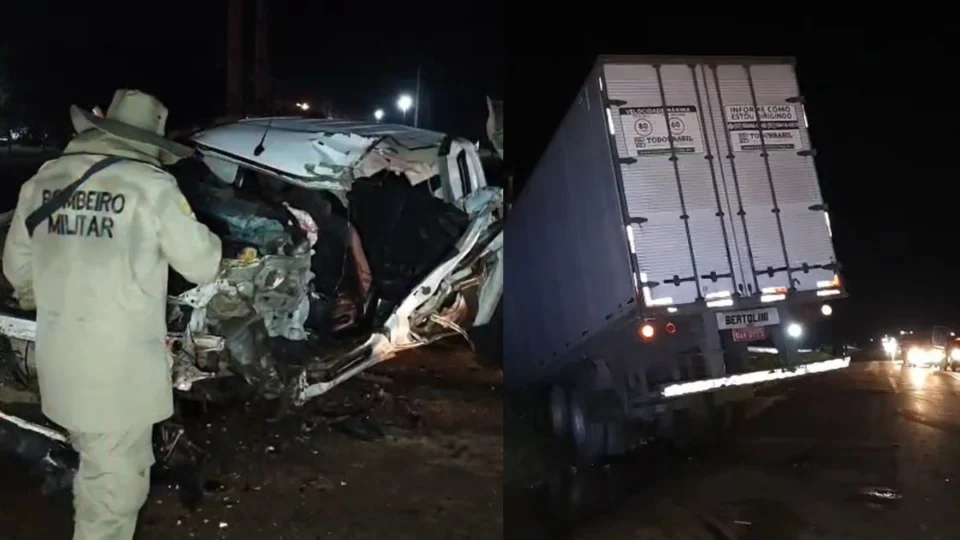 Colisão entre caminhonete e carreta deixa motorista ferido em estado crítico na BR-364, no Acre