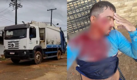 Garis protestam após colega ser agredido por recusar recolher descarte irregular de vidro em Rio Branco