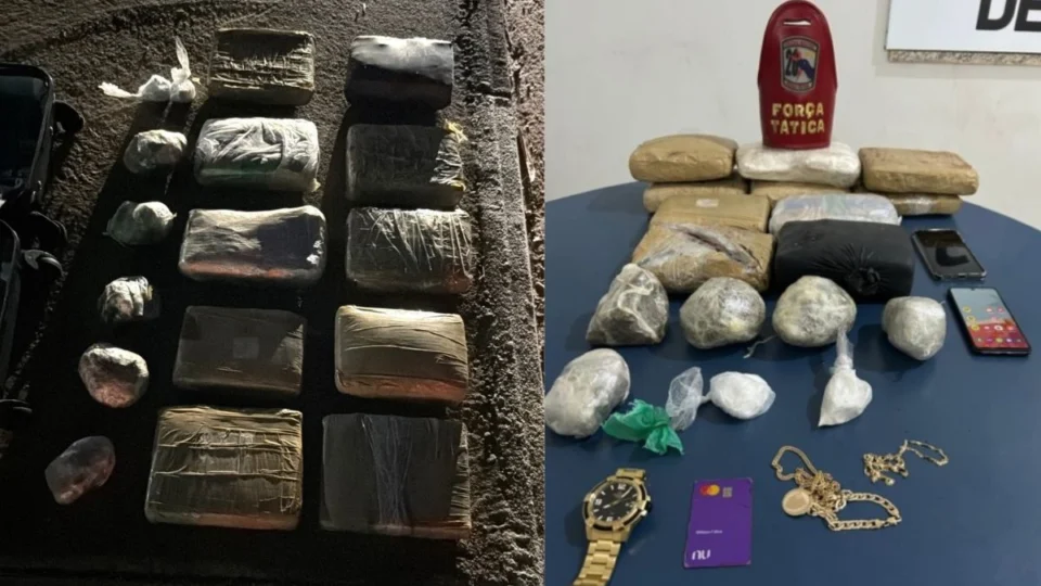 Dupla é presa com mais de 10 kg de drogas em caminhão vindo de Manaus