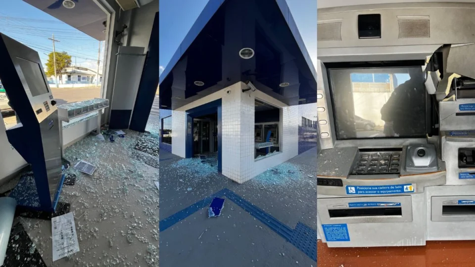 Homem quebra vidraças e é preso após ataque à agência bancária em Pacaraima