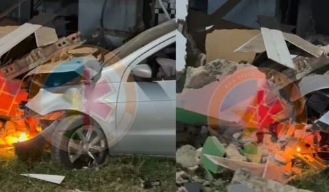 Motorista perde controle e colide com comércio no Jardim Floresta