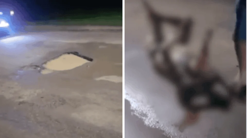 VÍDEO: Acidente grave expõe abandono das ruas de Iranduba e revolta moradores