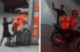 Vídeo mostra homem esfaqueando trabalhadores em posto de Manaus