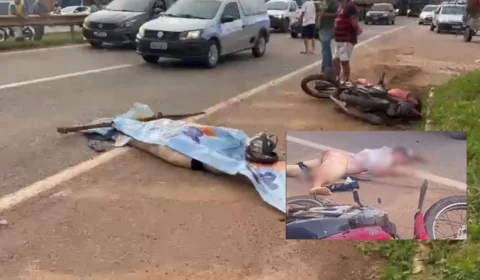 VÍDEO: Motociclista morre após ser atropelado por carreta na BR-364 em Porto Velho