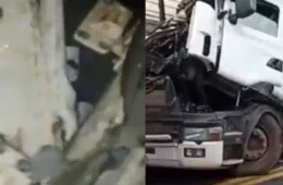 VÍDEO: Dois acidentes com veículos de carga são registrados em menos de 24 horas perto de Vilhena