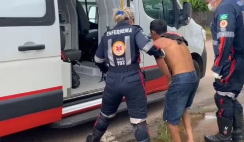 VÍDEO: Homem sofre duas perfurações no tórax após ataque no bairro Olaria em Porto Velho