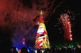VÍDEO: Natal Porto Luz reúne multidão, sorteio de moto e queima de fogos no Parque da Cidade em Porto Velho