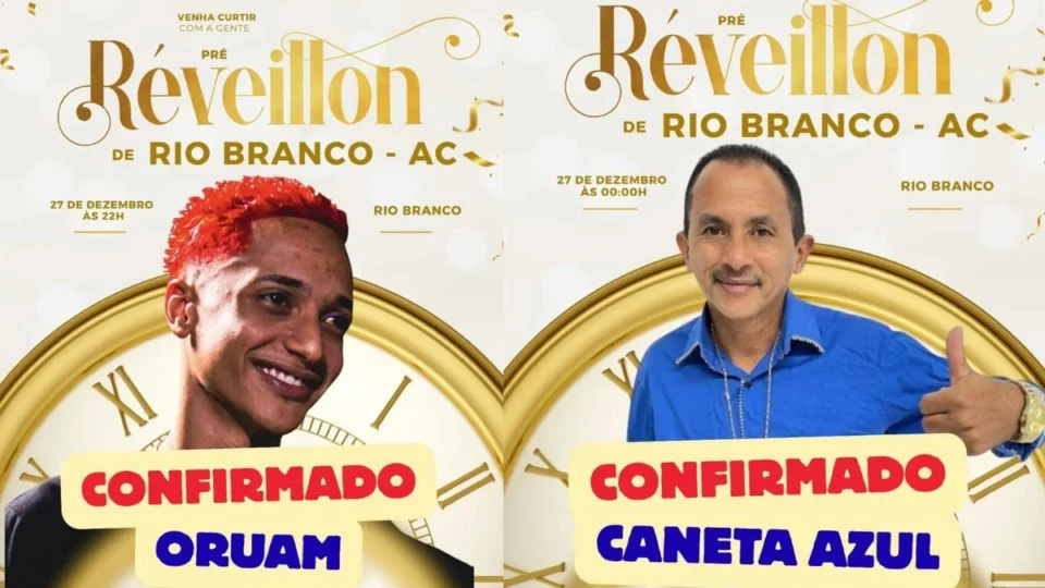 Sem atrações nacionais confirmadas, réveillon de Rio Branco vira alvo de memes com Oruam e Manoel Gomes