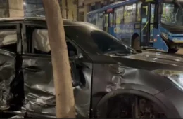 VÍDEO: Colisão entre ônibus e carro deixa duas pessoas feridas no centro de Porto Velho