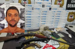 VÍDEO: Denarc prende trio com armas, drogas e cigarros contrabandeados em Abunã